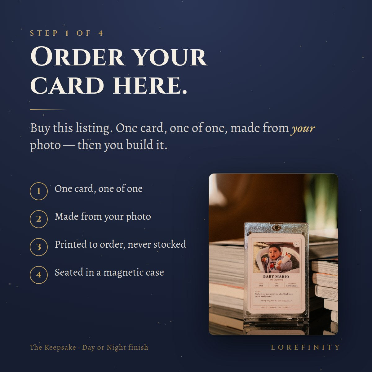 How it works — step 1 of 4